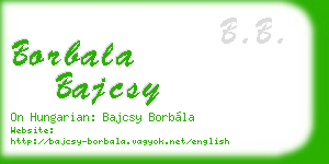 borbala bajcsy business card